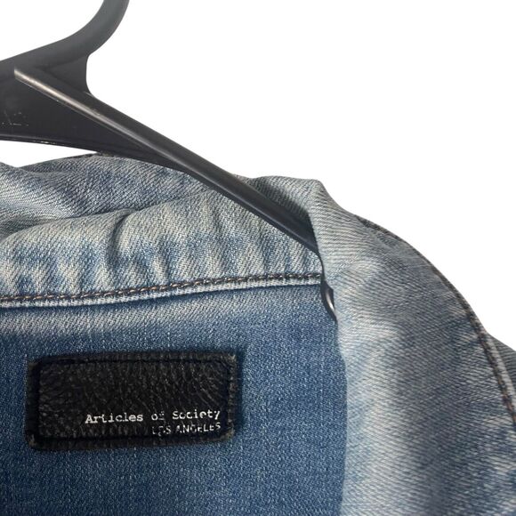 Articles Of Society Los Angeles Size XL Denim Button Up Jean Jacket - Picture 5 of 14